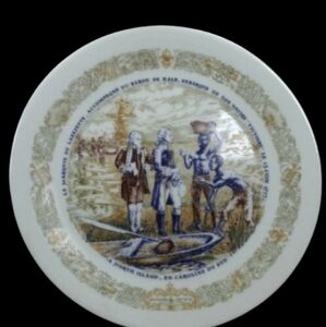 D'ARCEAU-LIMOGES French Collectors Plate "A NORTH ISLAND, EN CAROLINE DU SUD"